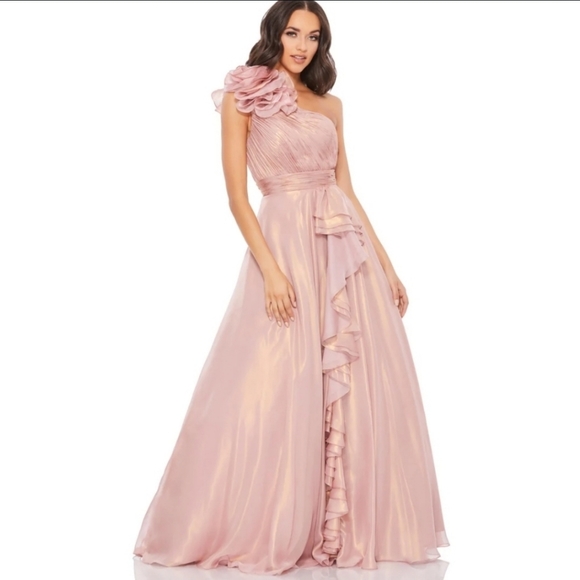 Mac Duggal One Shoulder Iridiscent Gown - Picture 1 of 4